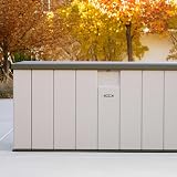 LIFETIME 150 Gallon Heavy-Duty Outdoor Deck Box Desert Sand/Brown view 6