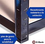 G-Rack Garage Shelving Unit 180cm 120cm 45cm Grey 5 Tier 175kg Load view 7