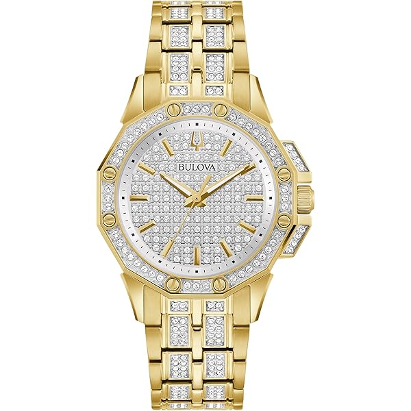 Amazon.com: Bulova Men's Crystals Octava Gold Tone Stainless Steel