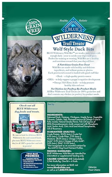 BLUE BUFFALO WILDERNESS WILD BITS TRAIL TREATS, DUCK, 4 OUNCE