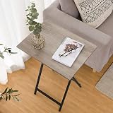 HOOBRO Side Table 2 Pack Folding Tables Industrial Greige Black EBG25BZ01 view 9