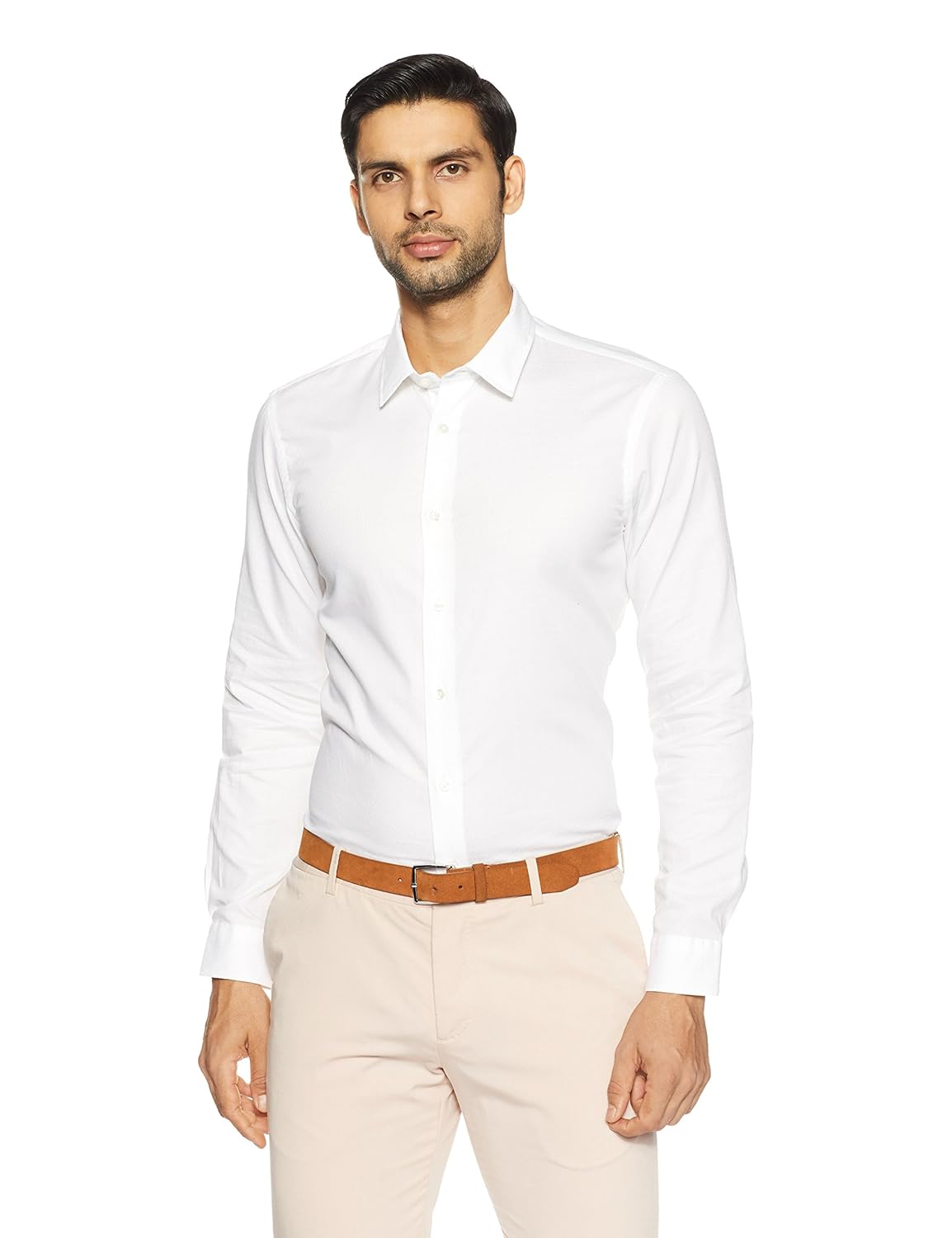 arrow newyork men's checkered slim fit formal shirt