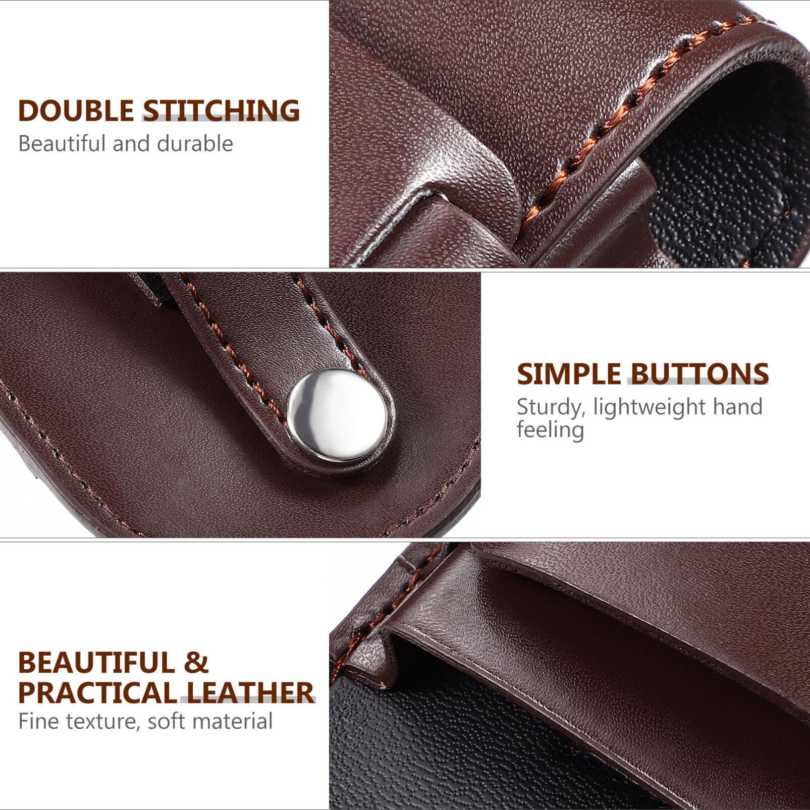 Hemobllo Leather Pocket Watch Pouch - Pocket Watch Leather Case with Bronze Chain Vintage Belt Holder Case for 38mm-45mm