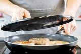 KitchenCraft 31cm Frying Pan Splatter Guard Lid - Dishwasher Safe, Black view 7