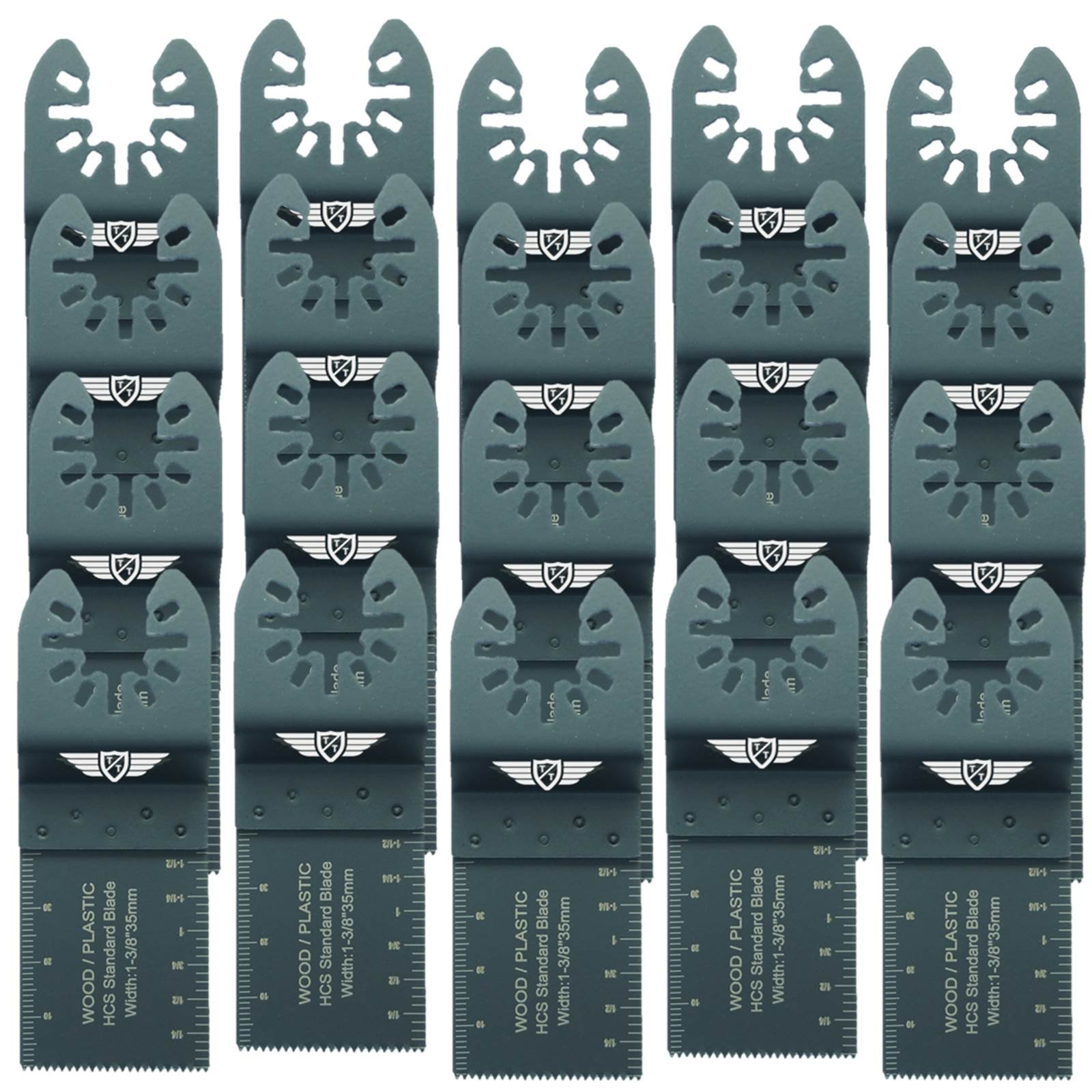 20 x 35mm TopsTools FA35F_20 Wood Fast Fit Blades Compatible with Dewalt Stanley Black and Decker Bosch Fein (Non-StarLock) Makita Milwaukee Hitachi Parkside Ryobi Worx Workzone Multitool Accessories