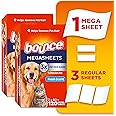 Pet Hair and Lint Guard Mega Dryer Sheets with 3X Pet Hair Fighters, Fresh Scent, 120 Count
