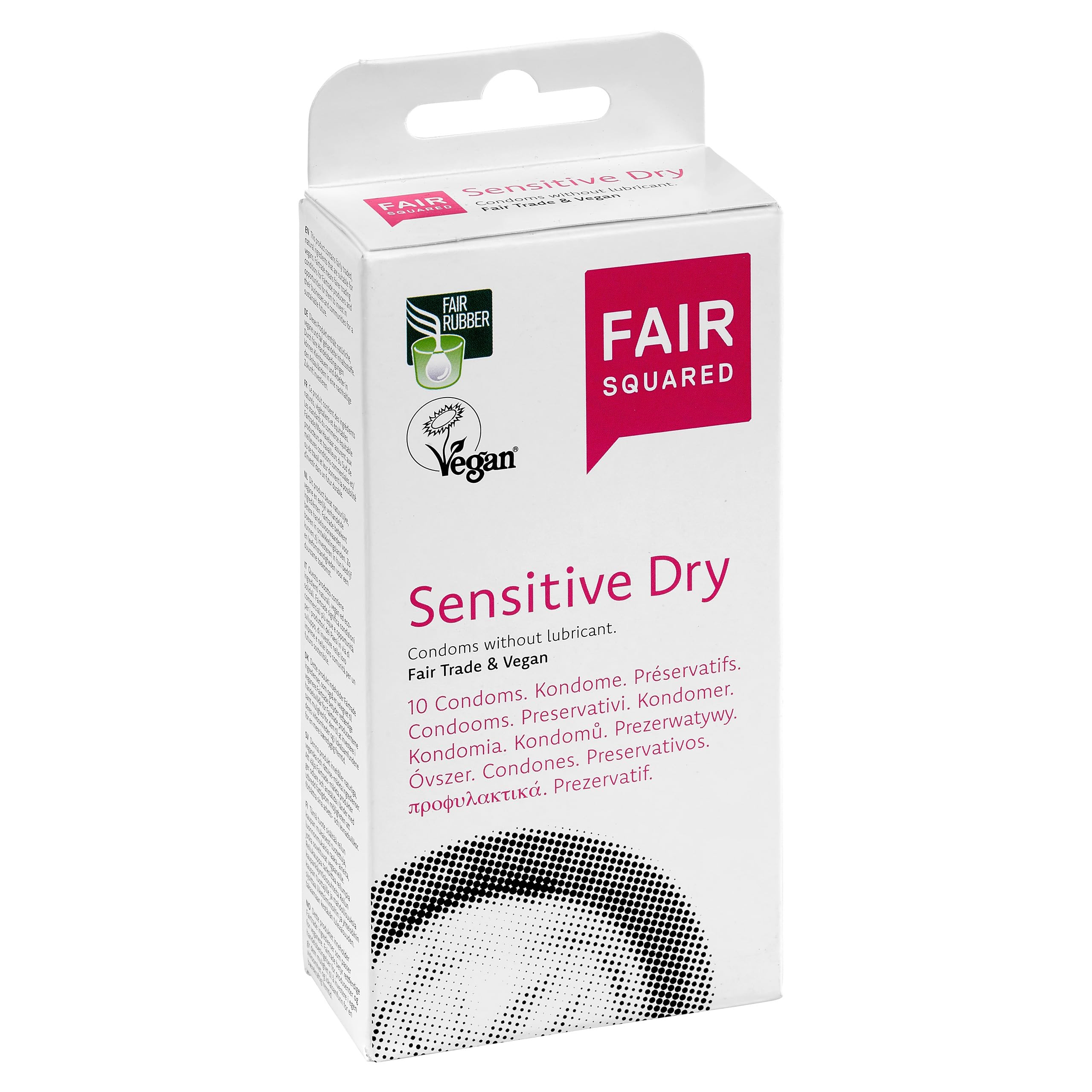 Fair Squared Sensitive Dry Condoms, 10-Piece