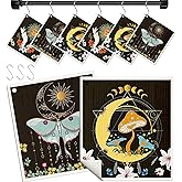 Miss Adola Kitchen Swedish Dishcloths with Hooks - 6 Pack Reusable Dish Cloths for Washing Dishes Fast Drying Cute Fun Swedish Dish Towels Washable Cleaning Sponge, Sun Moon Butterfly