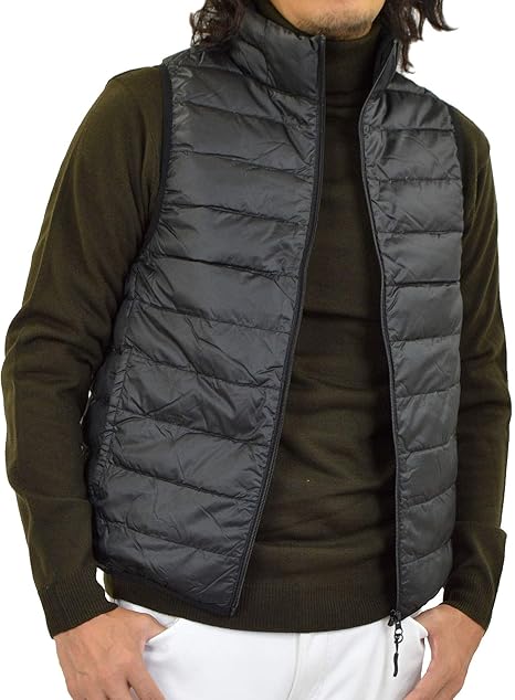 Amazon アダマス ダウンベスト メンズ 軽量 インナーダウン ベスト リアルダウン 薄手 ベスト 通販