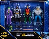 DC Comics Batman and Robin vs Joker and King Shark 4-Inch Action Figures 4-Pack view 2