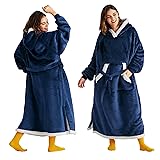 Bedsure Wearable Blanket Hoodie, Cozy Long Hooded