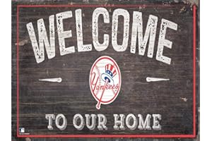 FAN CREATIONS Yankees 12" x 6" Distressed Welcome To Our Home Wood Sign