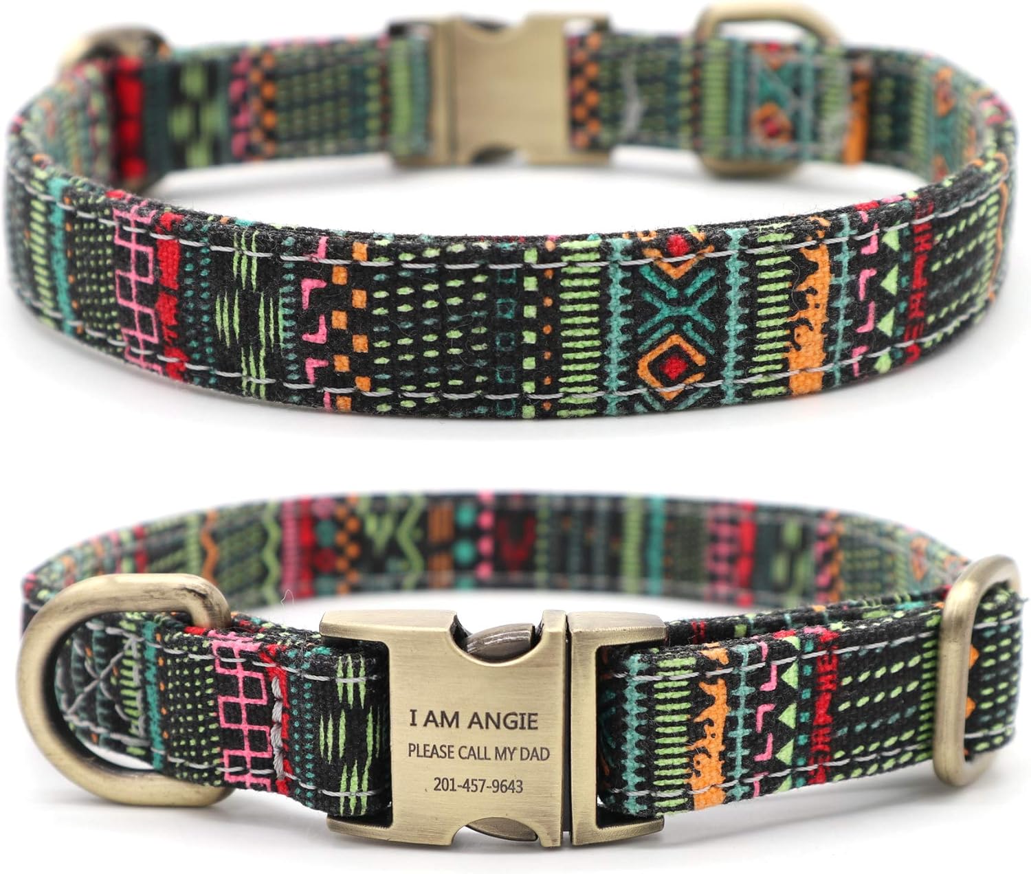 monogrammed dog collars nylon