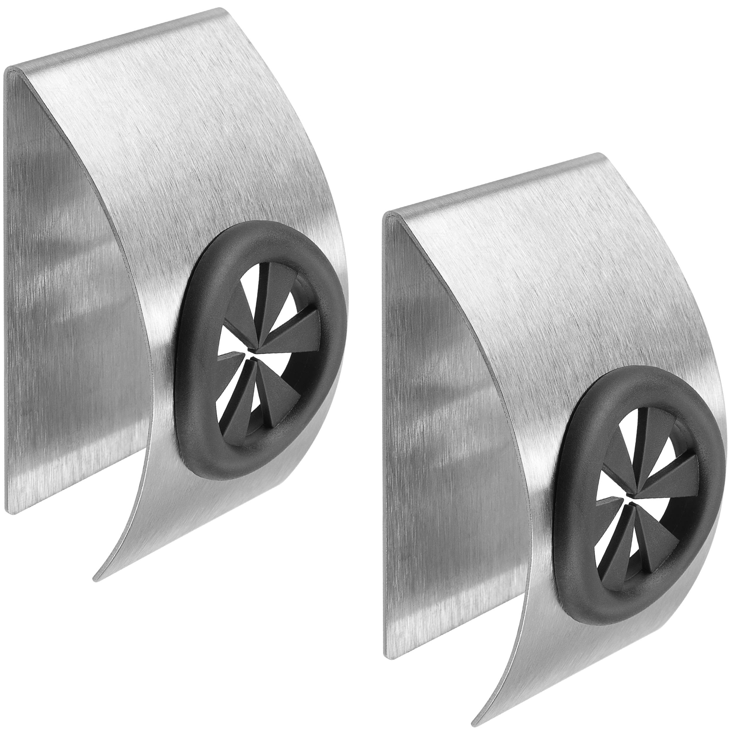 mumbi Towel Without Drilling Adhesive Hooks, Stainless Steel, stainlesssteel, Pack of 2