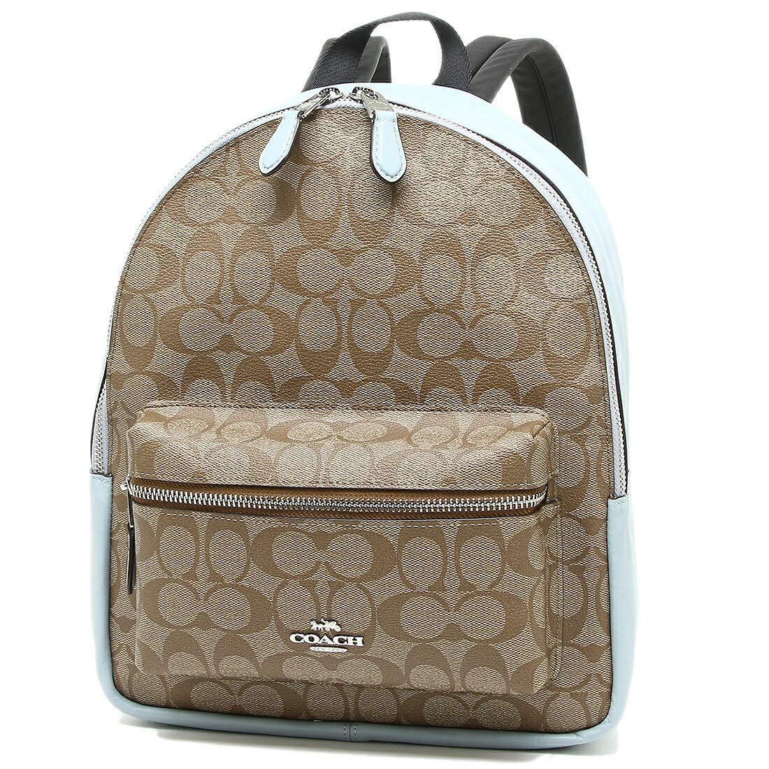 NWT COACH Signature Canvas Medium Charlie Backpack KHAKI ...