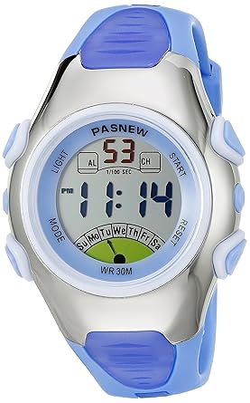 Pasnew Fashion Waterproof Children Boys Girls Digital Sport Watch with Alarm Chronograph Date Blue