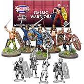 Wargames Delivered - Victrix Unarmoured Gallic Warriors Set with Bonus Miniature STL Download - 48 Detailed 28mm Multipose Miniatures with Javelins, Spears, and Shields for Ancient Wargaming