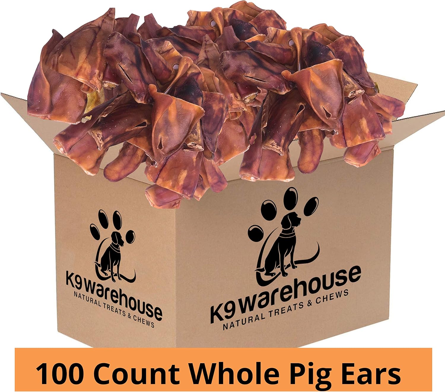 Pig Ears for Dogs 100 Count Jumbo Pigs Ear Chews for All