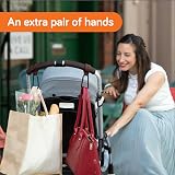 Baby Uma Leather-Style 2-Pack Pram Clips Dark Brown Universal Carry 5 kg view 2