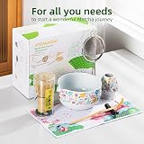 TEANAGOO Matcha Whisk Set 7 Pcs Ceramic Bowl Chawan Gift view 5