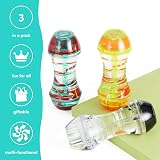 THE TWIDDLERS 3 Sensory Liquid Motion Timers Spiral Colors 15cm view 3