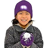 HEAD LIGHTZ by Roq Innovation - Kids Beanie with Light & Glove Set - Unisex LED Beanie Hat with Light Built in, Rechargeable
