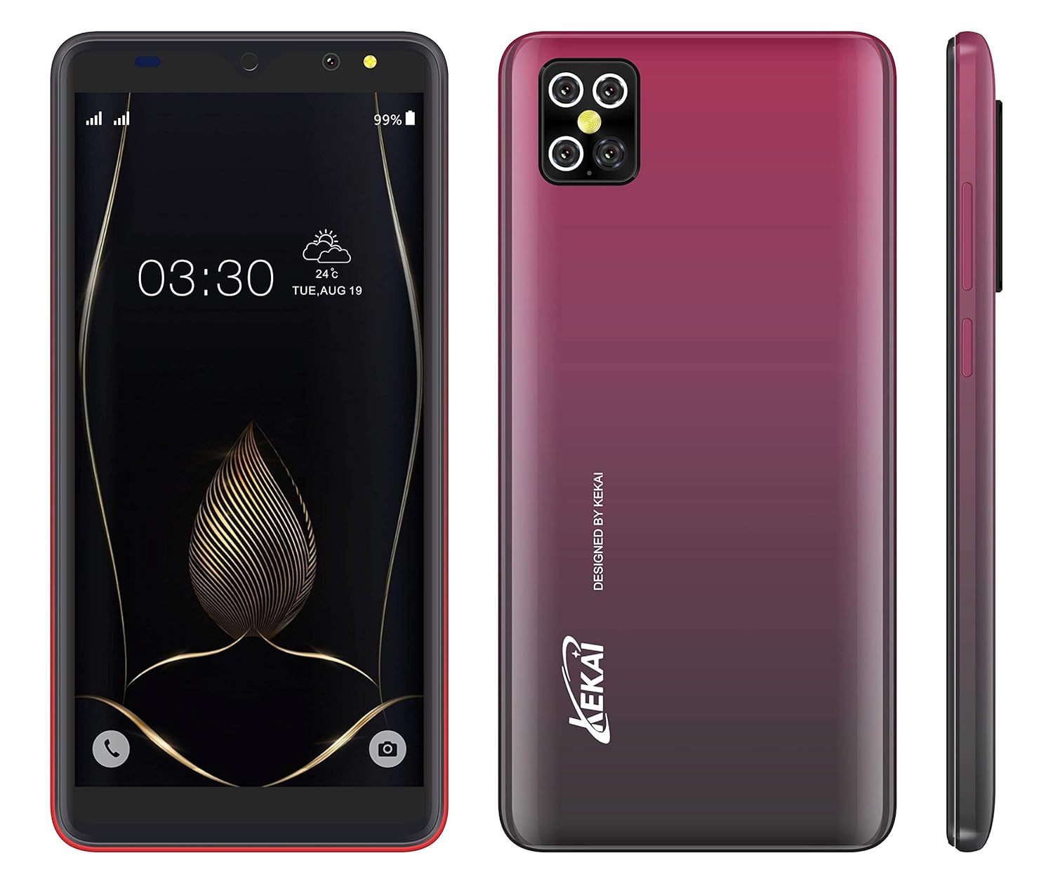 Maplin Kekai Alpha 4G Smartphone (2GB 16GB) Volte (Jio sim Supported) 5.5"  Inch Display 4G Smartphone (2GB RAM, 16GB Storage) in Sky Red: Amazon.in:  Electronics