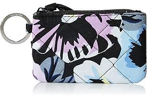 Vera Bradley Women's Cotton Deluxe Zip ID Case Wallet with RFID Protection