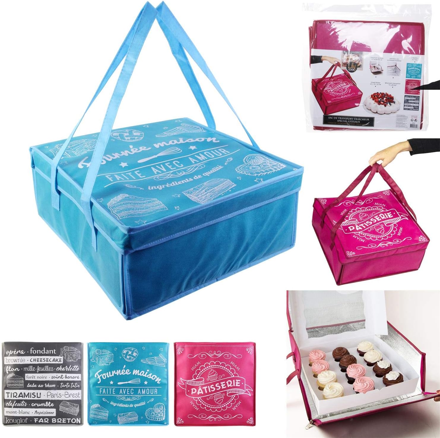 Lily cook Sac de Transport fraicheur spécial gâteaux pâtisseries