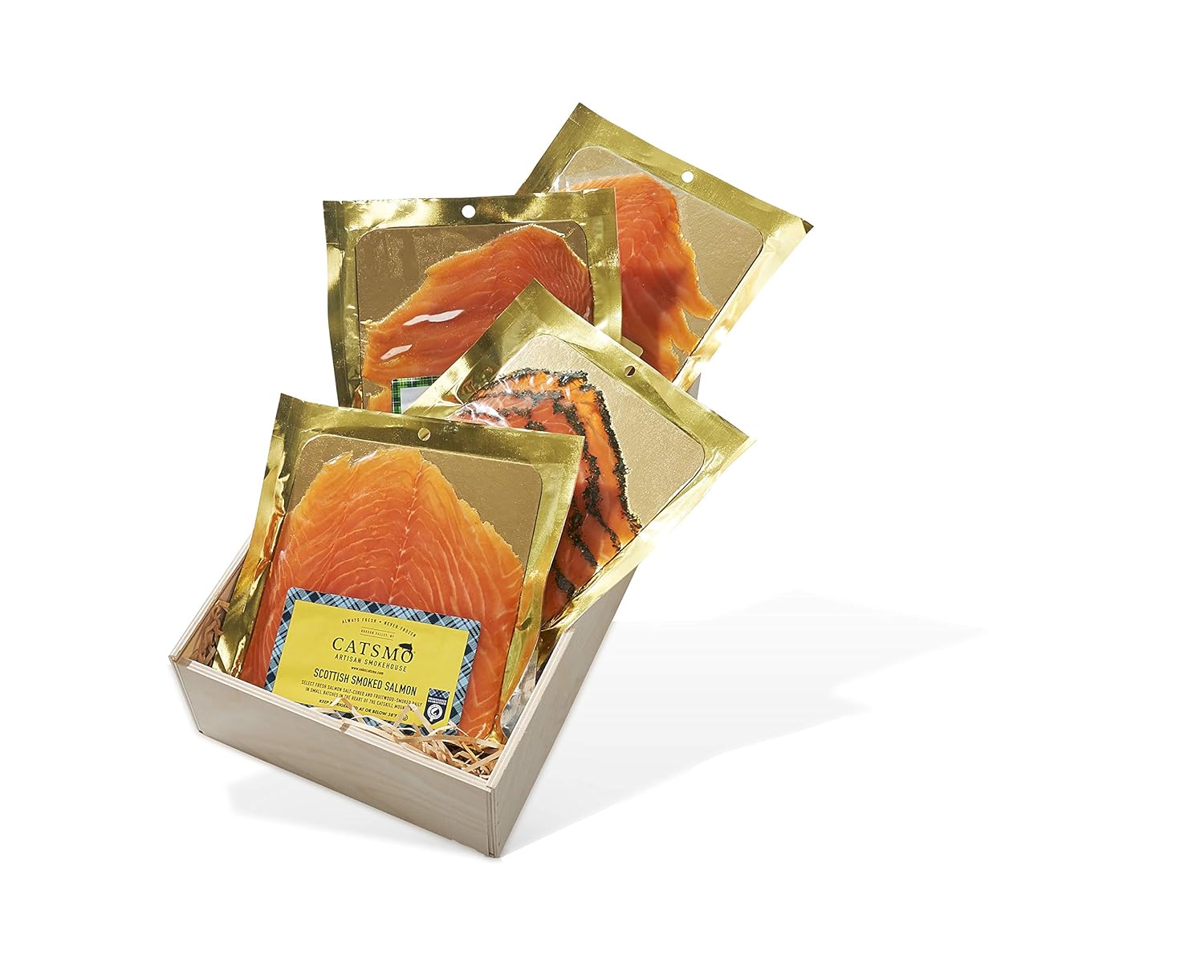 Catsmo Smoked Salmon Collection - 4 x 4oz Packs