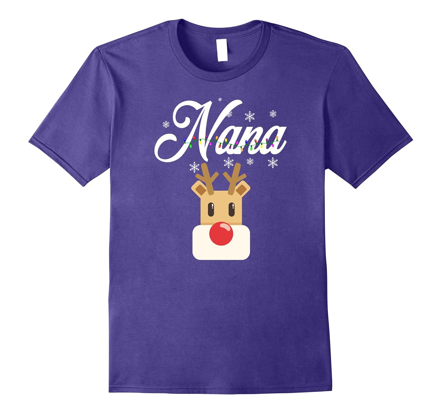 Nana Reindeer T-shirt Christmas Family Funny T-Shirt-ANZ