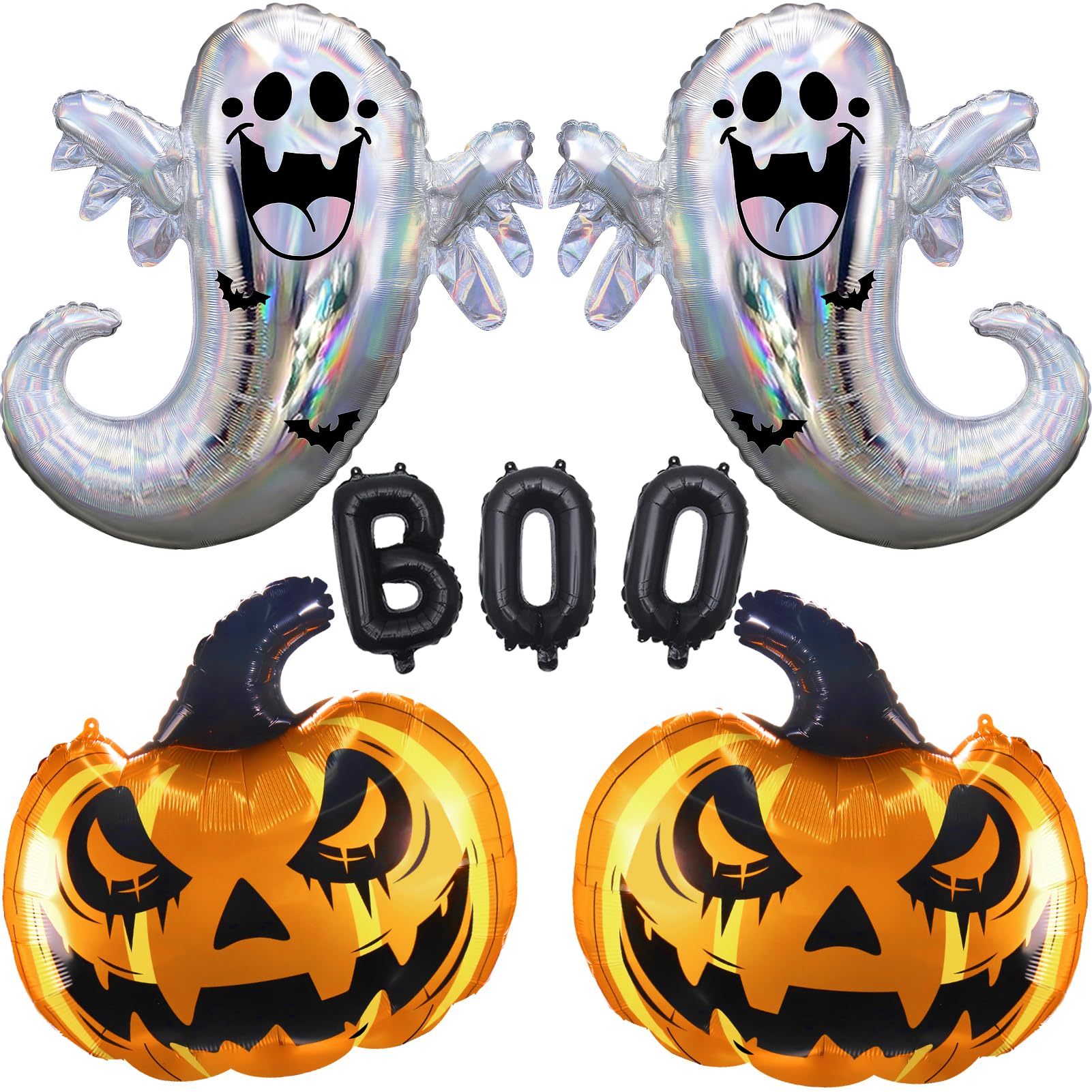 Photo 1 of ***The model may vary***
7pcs Halloween Balloons, Huge BOO Ghost Pumpkin Aluminum Foil Balloons for Birthday, Baby Shower, Halloween Party Decorations Supplies