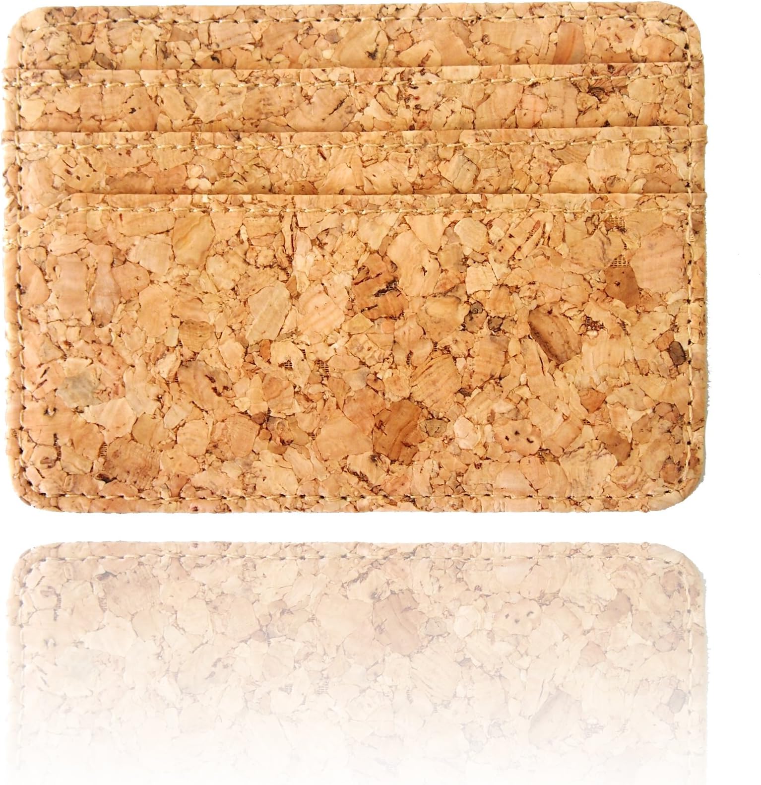 Cork Slim Wallet Front Pocket Wallet Minimalist Secure Thin Credit Card Holder