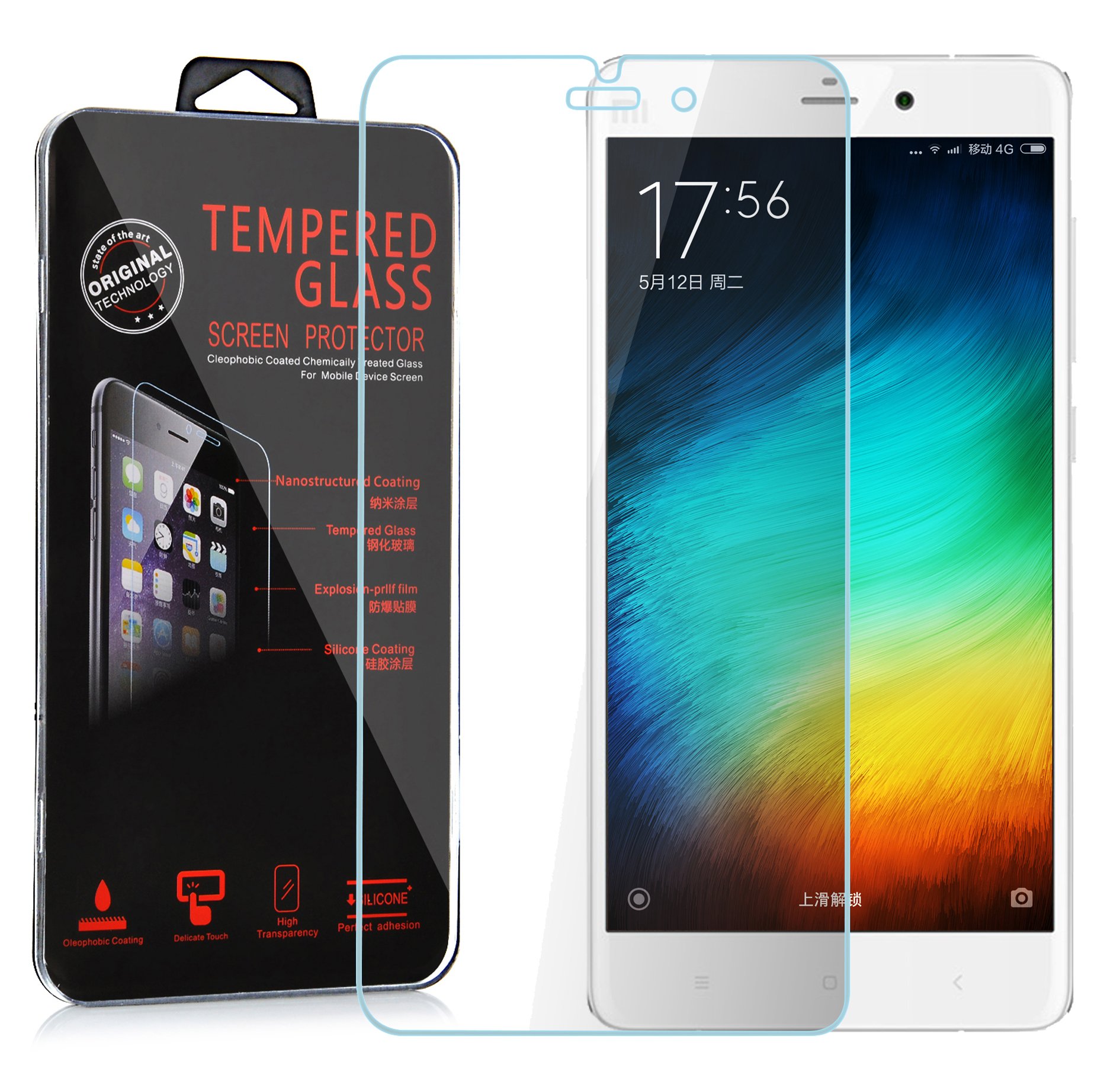 cadorabo Tempered Glass compatible with Xiaomi Note in HIGH TRANSPARENCY - Screen Protection 3D Touch compatible with 9H Hardness - Bulletproof Display Saver