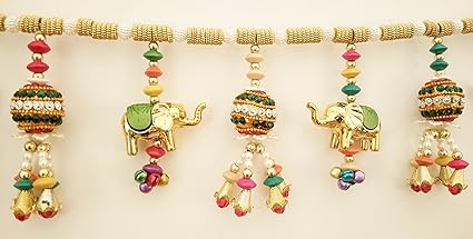 Jay Maharaj Home Decor - Door Hanging - Traditional Multicolor Handmade Elephant Toran From Jm