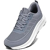WJA Men's Wide Toe Box Shoes Cushioned Road Running Shoes Non Slip Mens Walking Sneakers for Wide Feet Comfortable Athletic Gym Workout Shoes