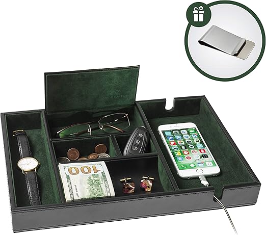 Amazon Com Homesteo Valet Tray 6 Compartments Organizer With