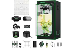 VIVOSUN GIY Smart Grow Tent System 2x2, WiFi-Integrated Grow Tent Kit, with Automate Ventilation and Circulation, Schedule Full Spectrum 100W LED Grow Light, and GrowHub E42A+ Controller