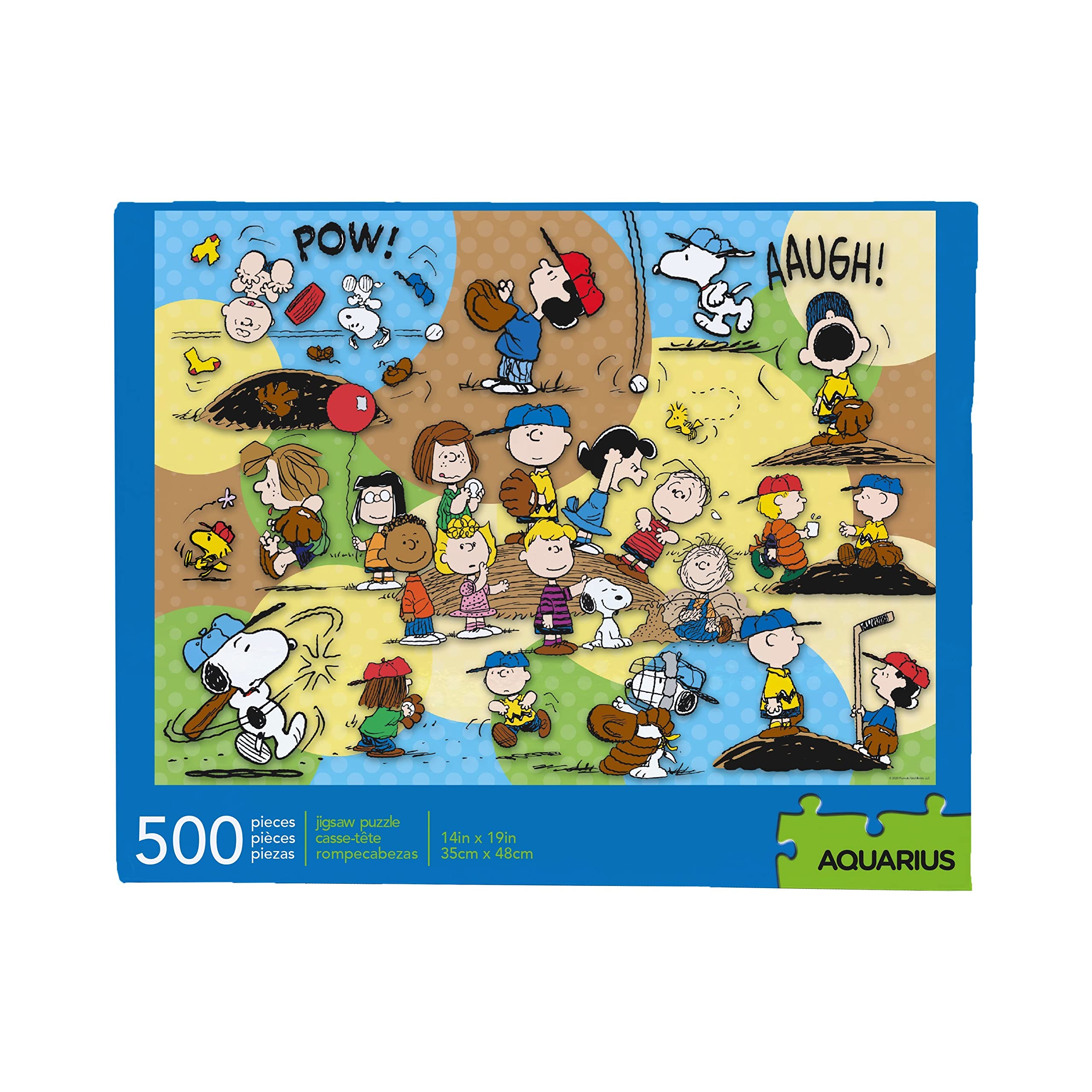 AQUARIUS Peanuts Baseball Puzzle (500 Piece Jigsaw Puzzle) - Officially Licensed Peanuts Merchandise & Collectibles - Glare Free - Precision Fit - Virtually No Puzzle Dust - 14 x 19 Inches