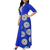 Runwind Maxi Long Dress for Women - Casual Church A-Line Elegant Cocktail Dresses V Neck