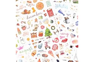 ZICOTO Aesthetic Monthly Planner Stickers - Beautiful Holiday Sticker Set to Enhance Your Planner, Journal or Calendar - Perfect Scrapbook Accessories for Adults with All Year Holidays & Vintage Stickers