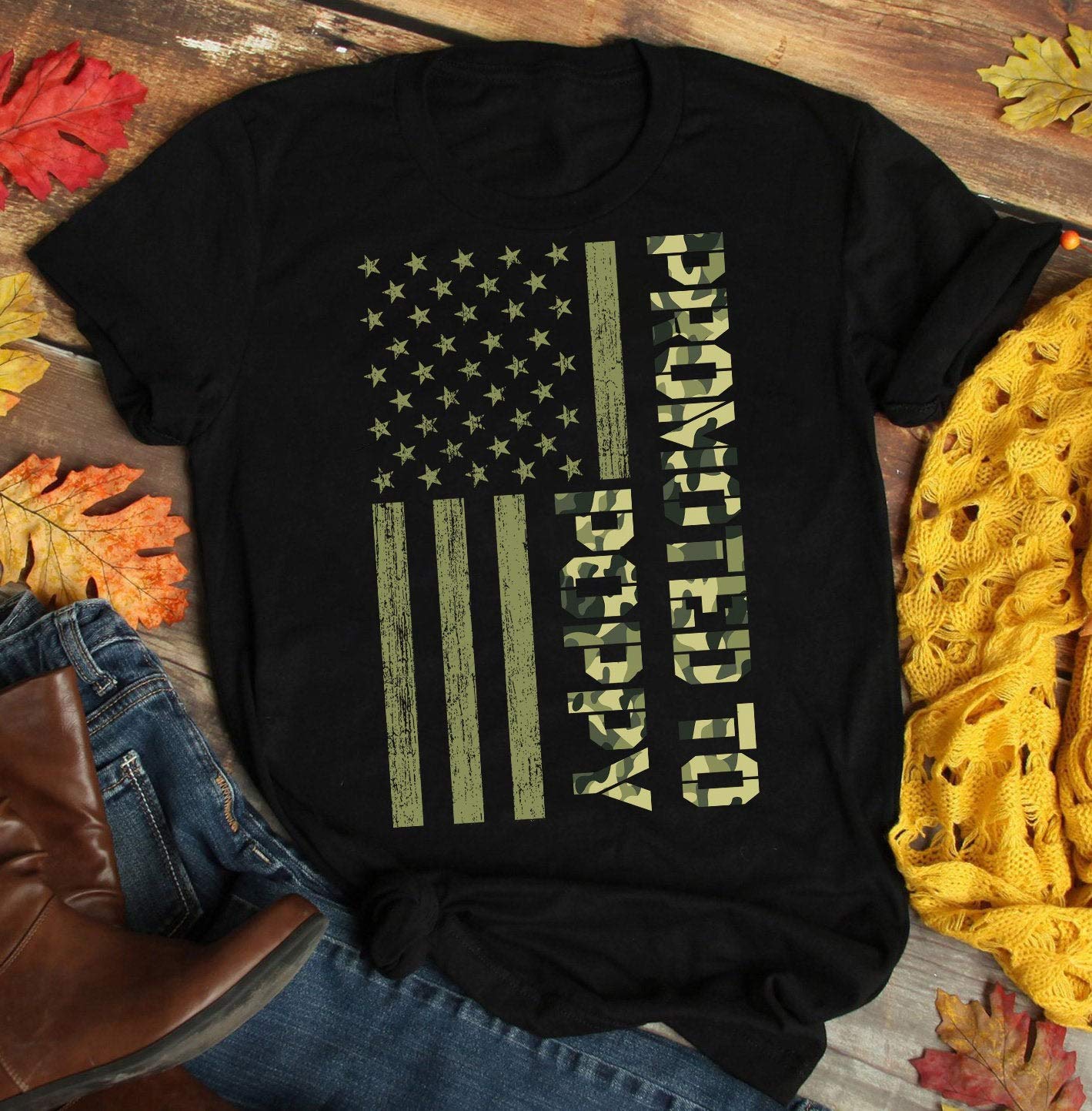 Tshirt, Promoted To Poppy Made On Demand In Usa T-shirt, The Best Poppy, Dad Shirt, Usa Fl