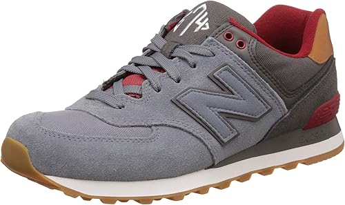 new balance cinza e vermelho