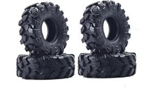 DJCRAWLER Super Large Soft 1.3 Inch Tire 72 * 27mm Muddy Swamp Tire for TRX4M 1/18 1/24 RC Crawler Axial SCX24 FMS FCX24 RC Car Upgrade, Come with Silicone inserts (Standard version)