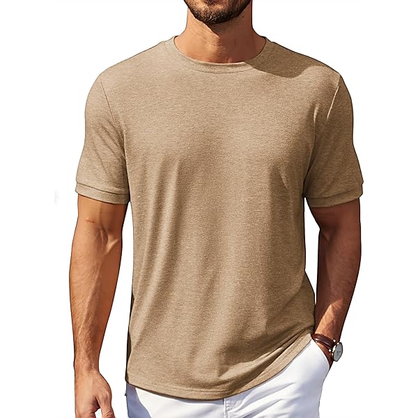 Playera Cuello Redondo Manga Corta De Alta Calidad Para Hombre Menta Jaspe