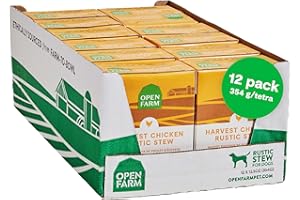 Open Farm Rustic Stews Wet Dog Food, Grain-Free, Complete & Balanced with Human-Grade Ingredients, Humanely-Raised Meat & Bon