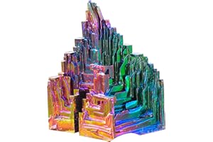 HEAVENLY METALS Bismuth Crystal Tower – 100g (3.5 oz) Iridescent Rainbow Metal Art Specimen – Healing Stone, Chakra Balancing, Meditation Aid