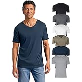 True Classic Mens V Neck T Shirts – Cotton V Neck Shirts for Men, V-Neck Mens T-Shirts and Undershirts for Men Pack/Singles
