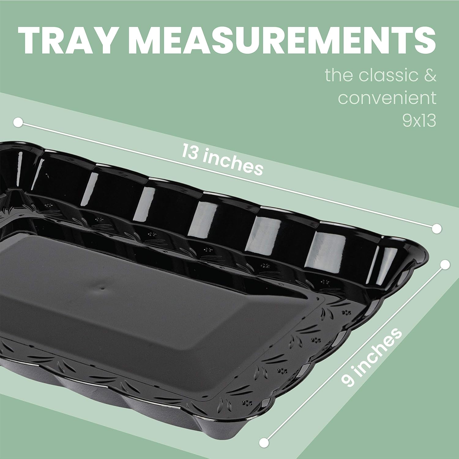  | Plasticpro Plastic Serving Trays - Serving Platters Rectangle 9X13 Disposable Party Dish Crystal Clear Pack of 4: Serving Trays