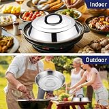 HaWare 12 Inch Cheese Melting Dome Set, 2 Pack, Stainless Steel, Heatproof view 5